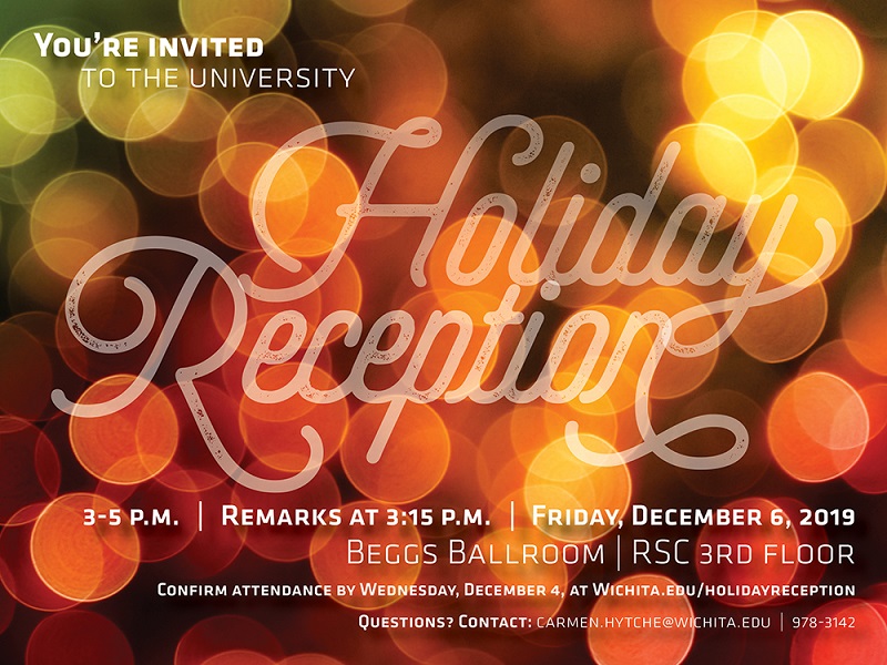Holiday reception Dec. 6, 2019