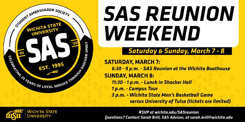 SAS reunion weekend March 7-8, 2020