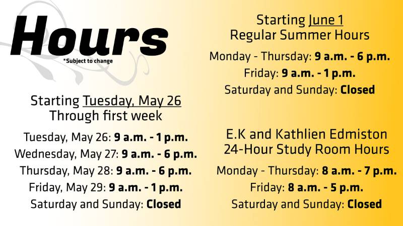 Summer library hours