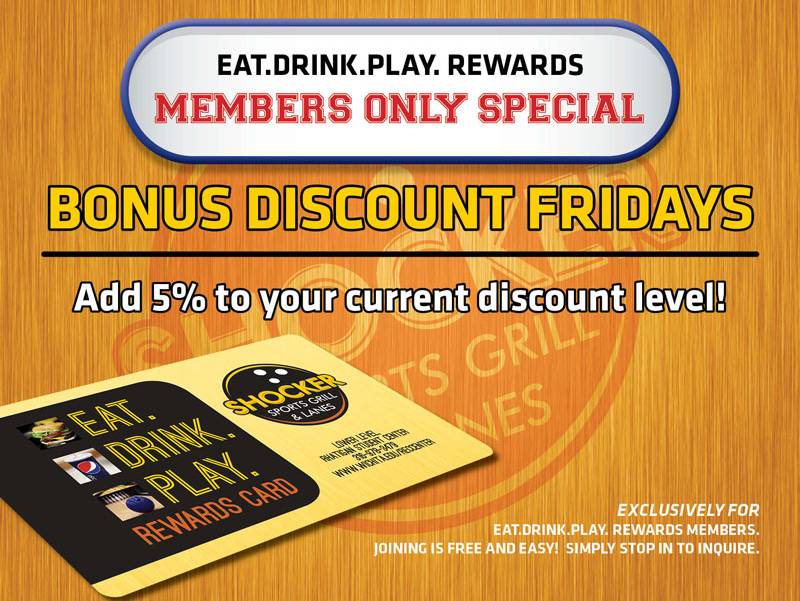 Bonus discount for Rewards members