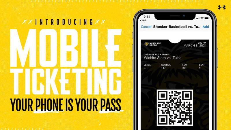 Mobile ticketing app graphic