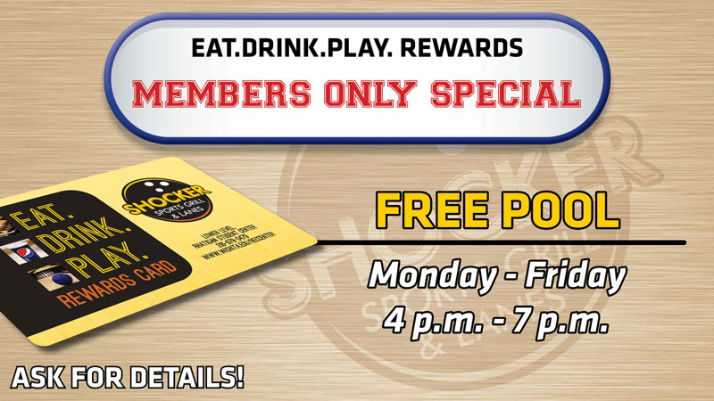 Free pool for Rewards Members