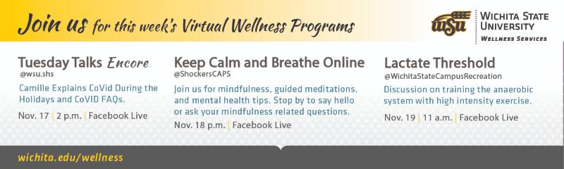 Wellness Programs week of Nov. 16