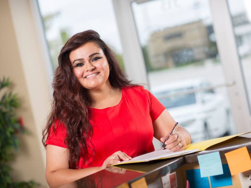 Businesswoman in office