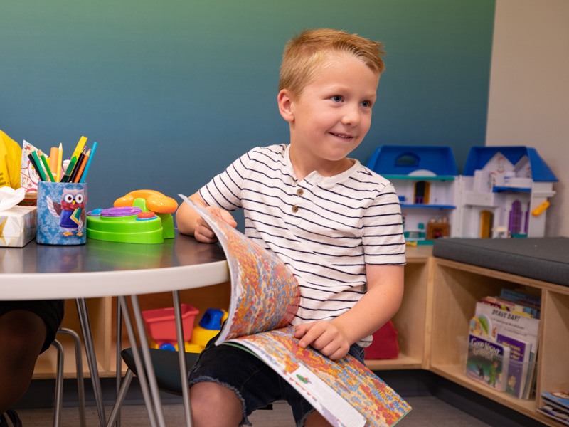 Boy in Play Therapy Center