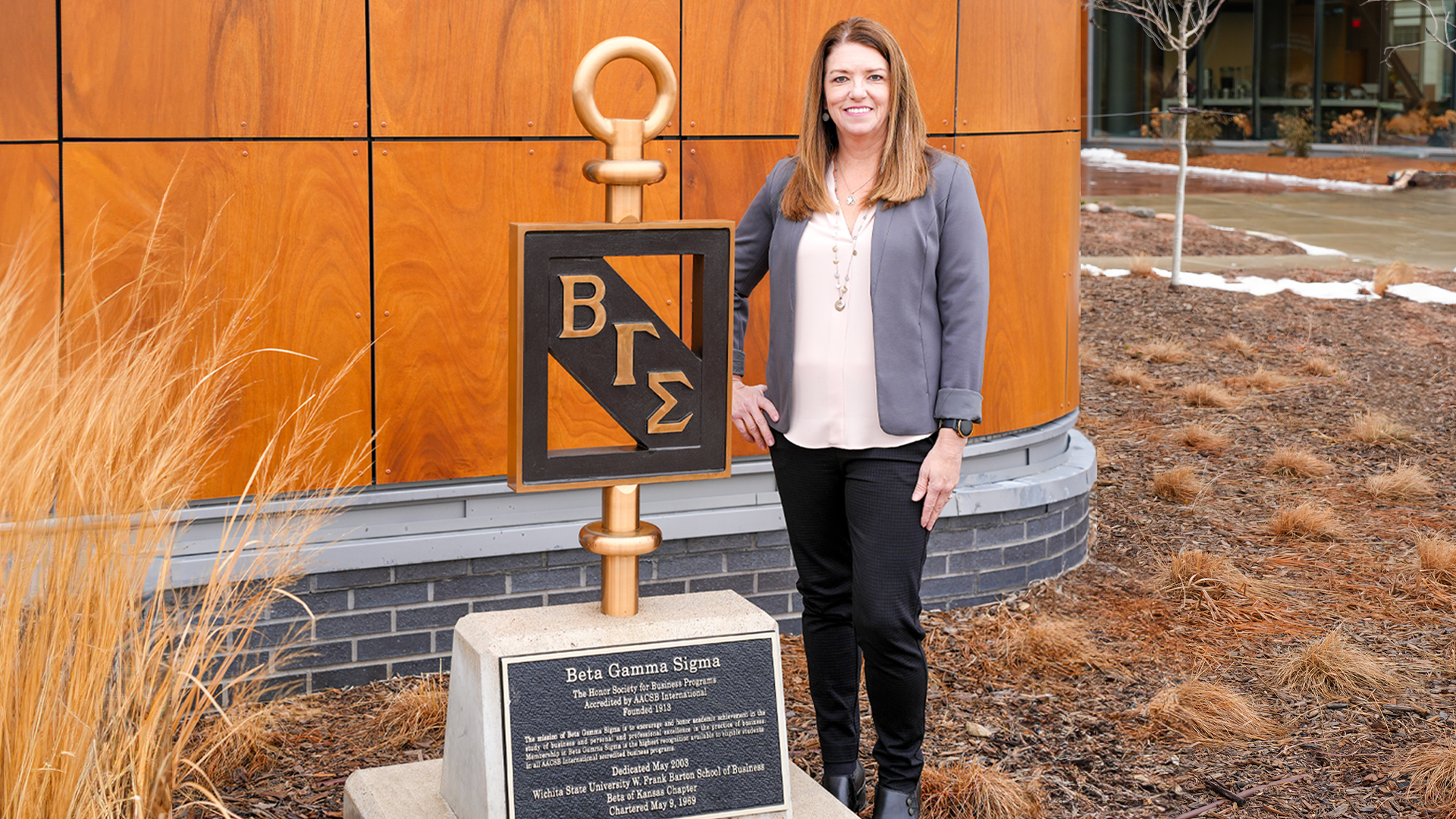 Dr. Jodi Pelkowski, advisor for the WSU chapter of Beta Gamma Sigma.