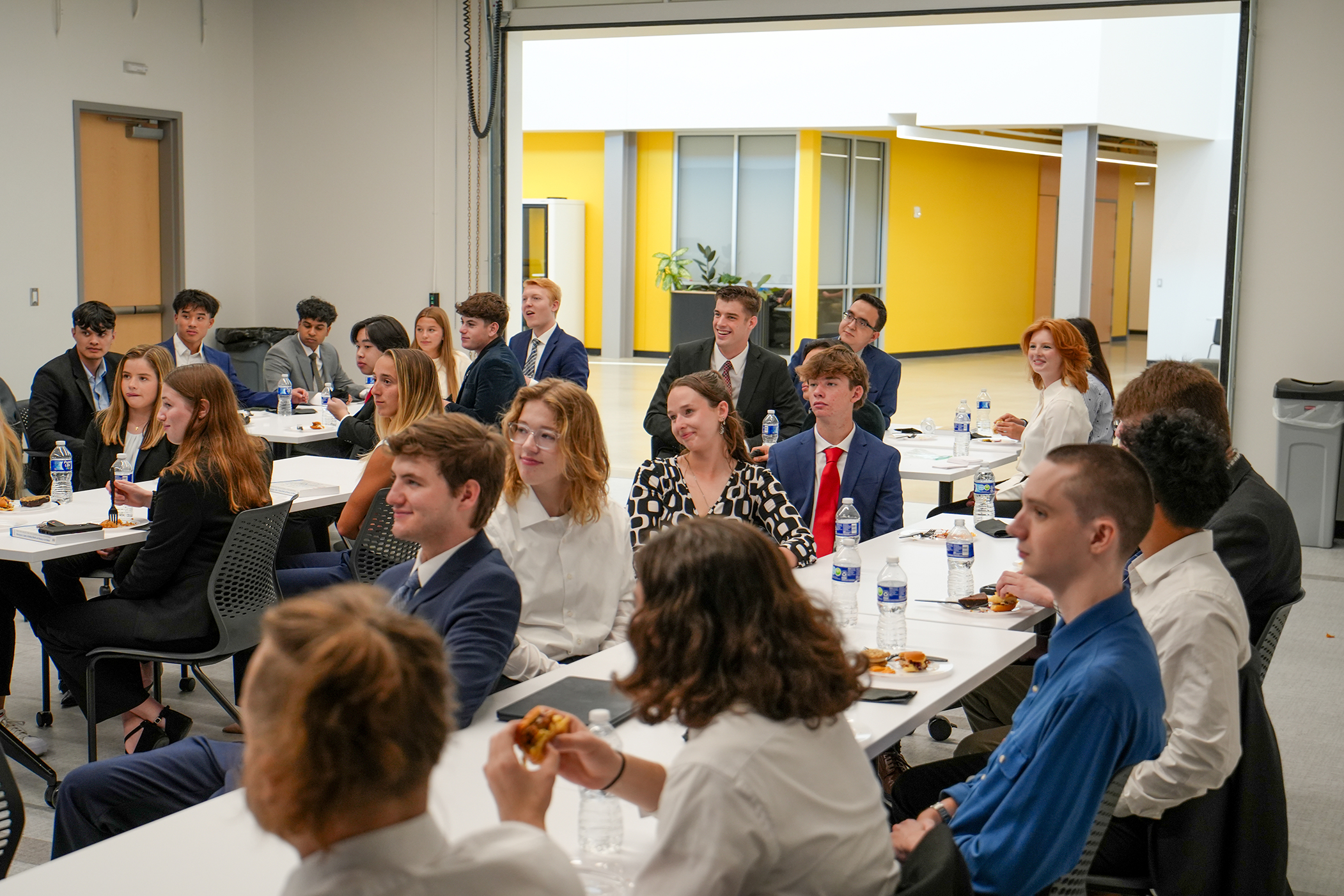 Student Managed Investment Fund group at a meeting.