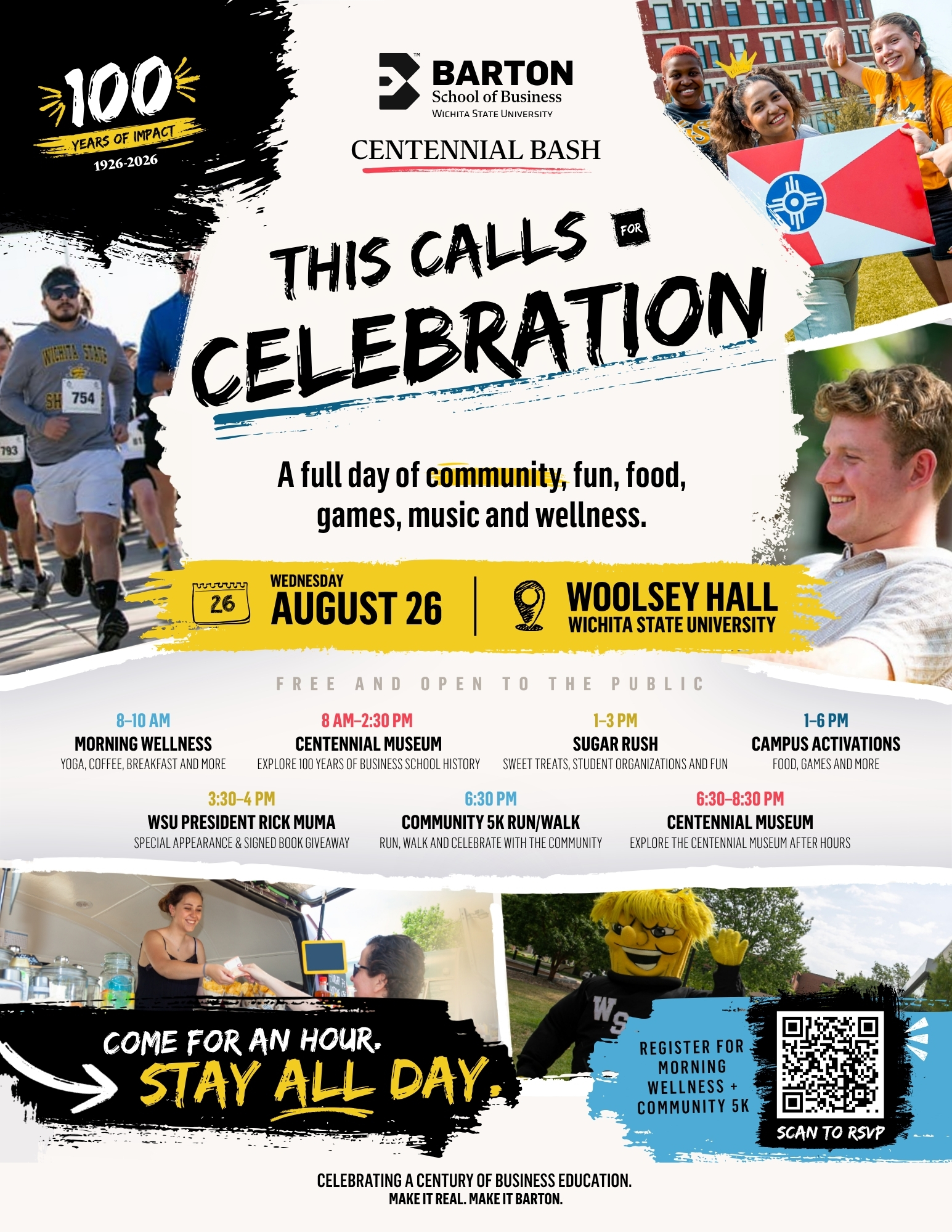 Don't miss the Barton School of Business Centennial Bash. Full schedule and RSVP at https://tally.so/r/RG1PkK