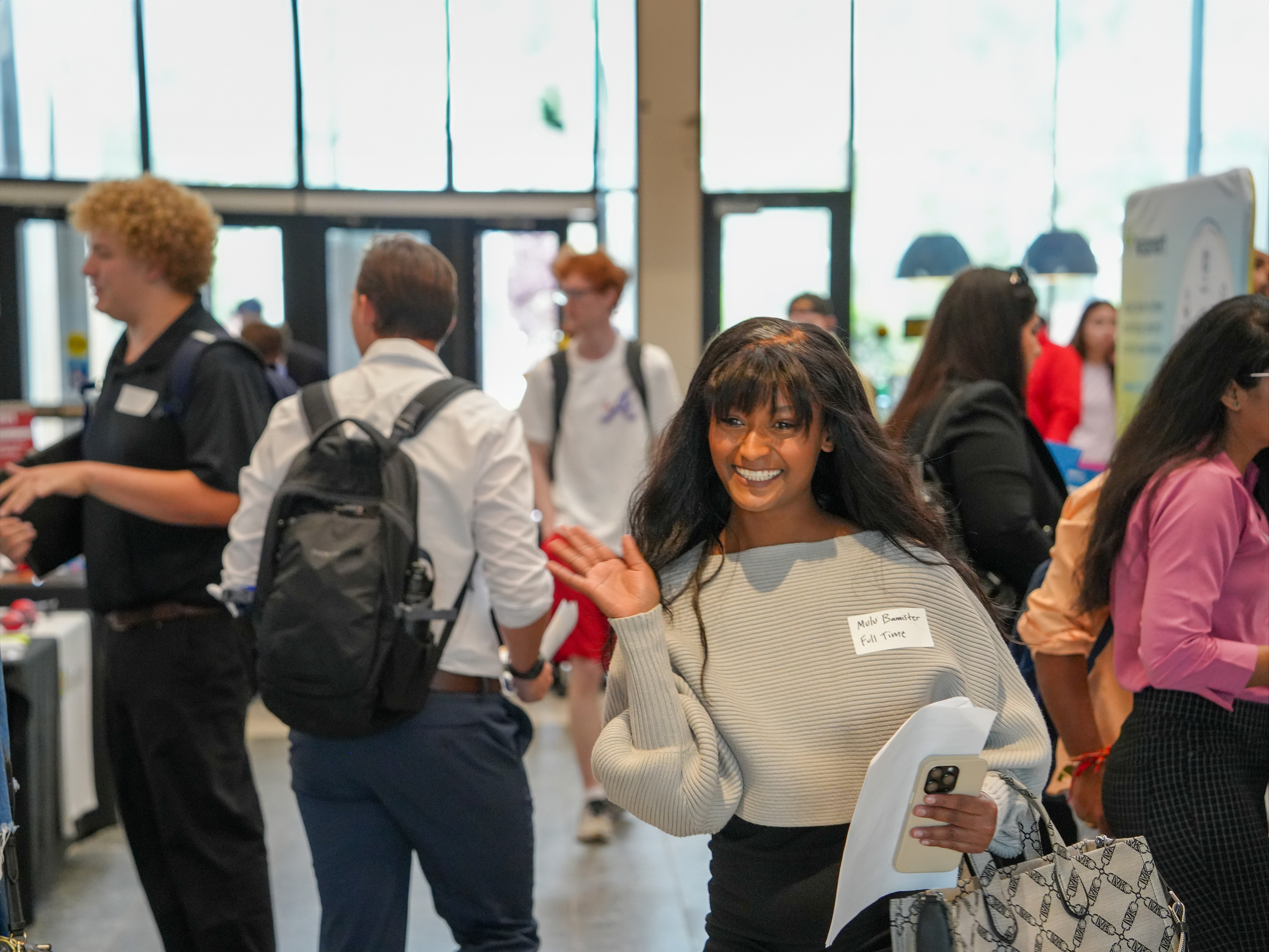 Students at the Business Career Fair.