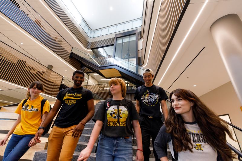 Students on Stairs