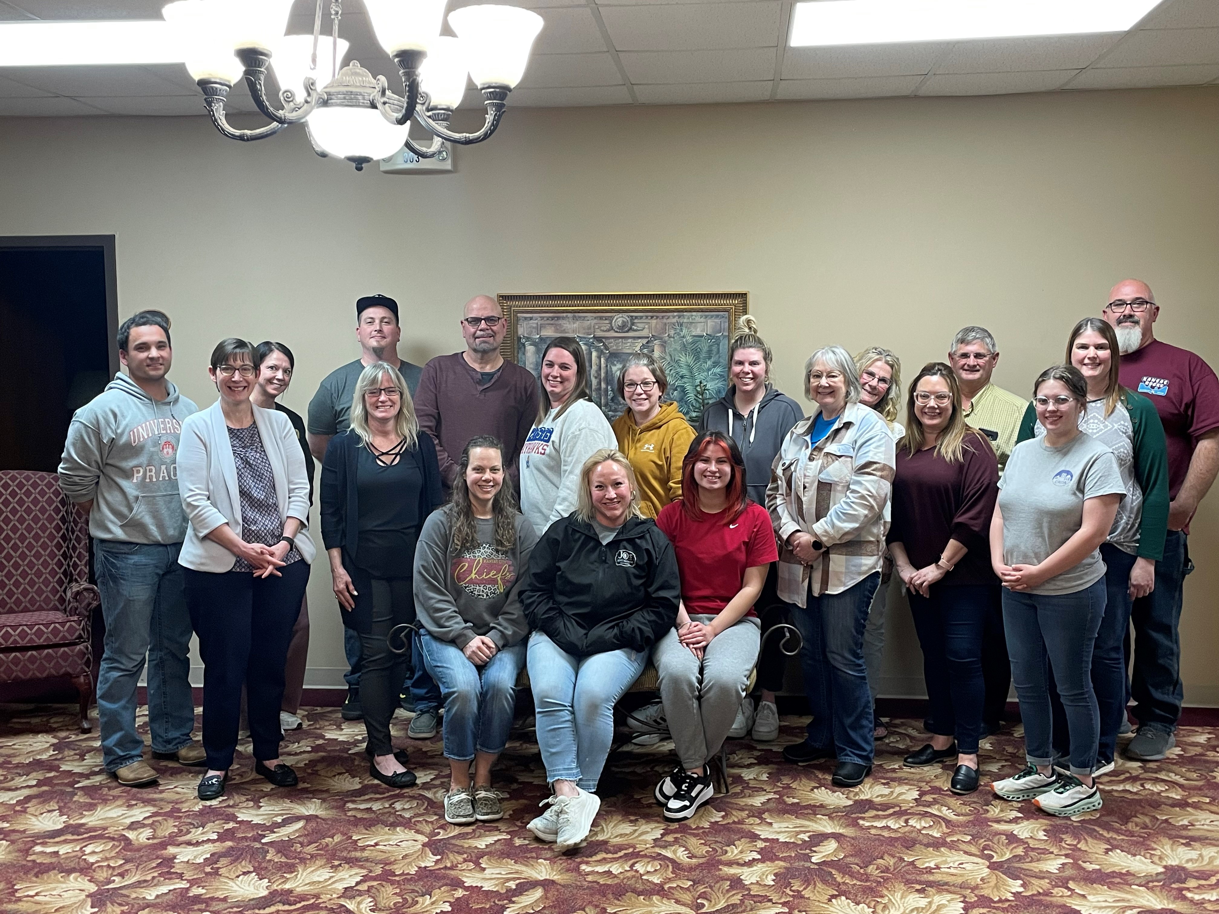 Group  photo of the participants in the spring 2024 Growing Rural Businesses Training in Chanute and Iola.