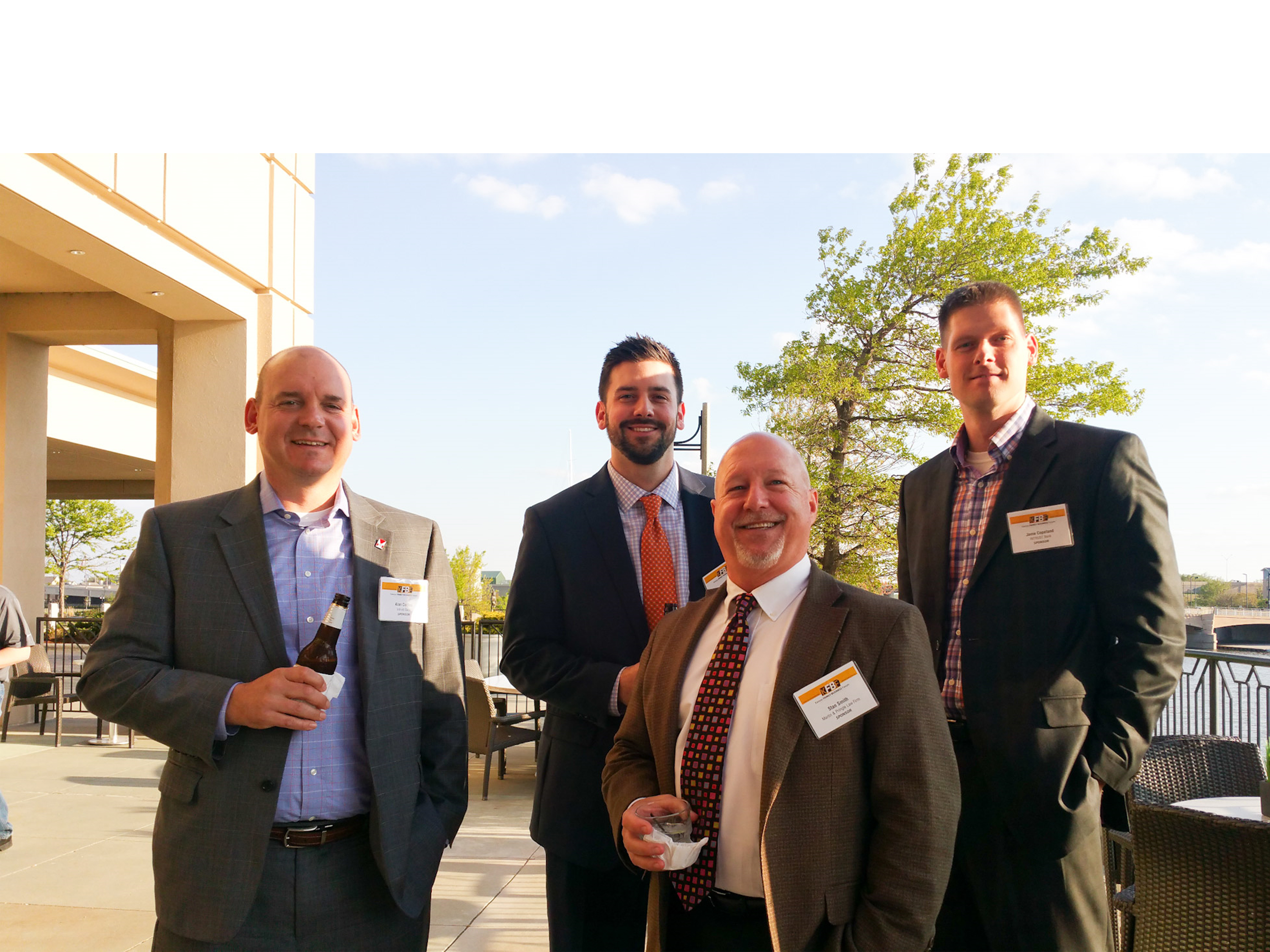 Members of the KFBF during a break between sessions. 