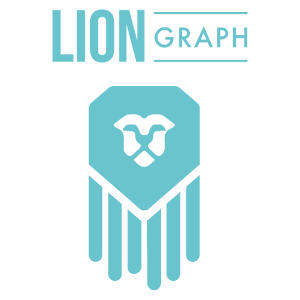 a lion head with lines underneath