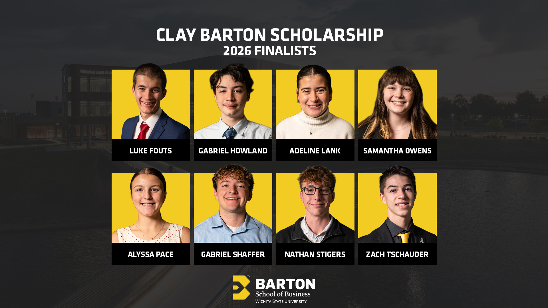 Finalists for Prestigious Clay Barton Scholarship