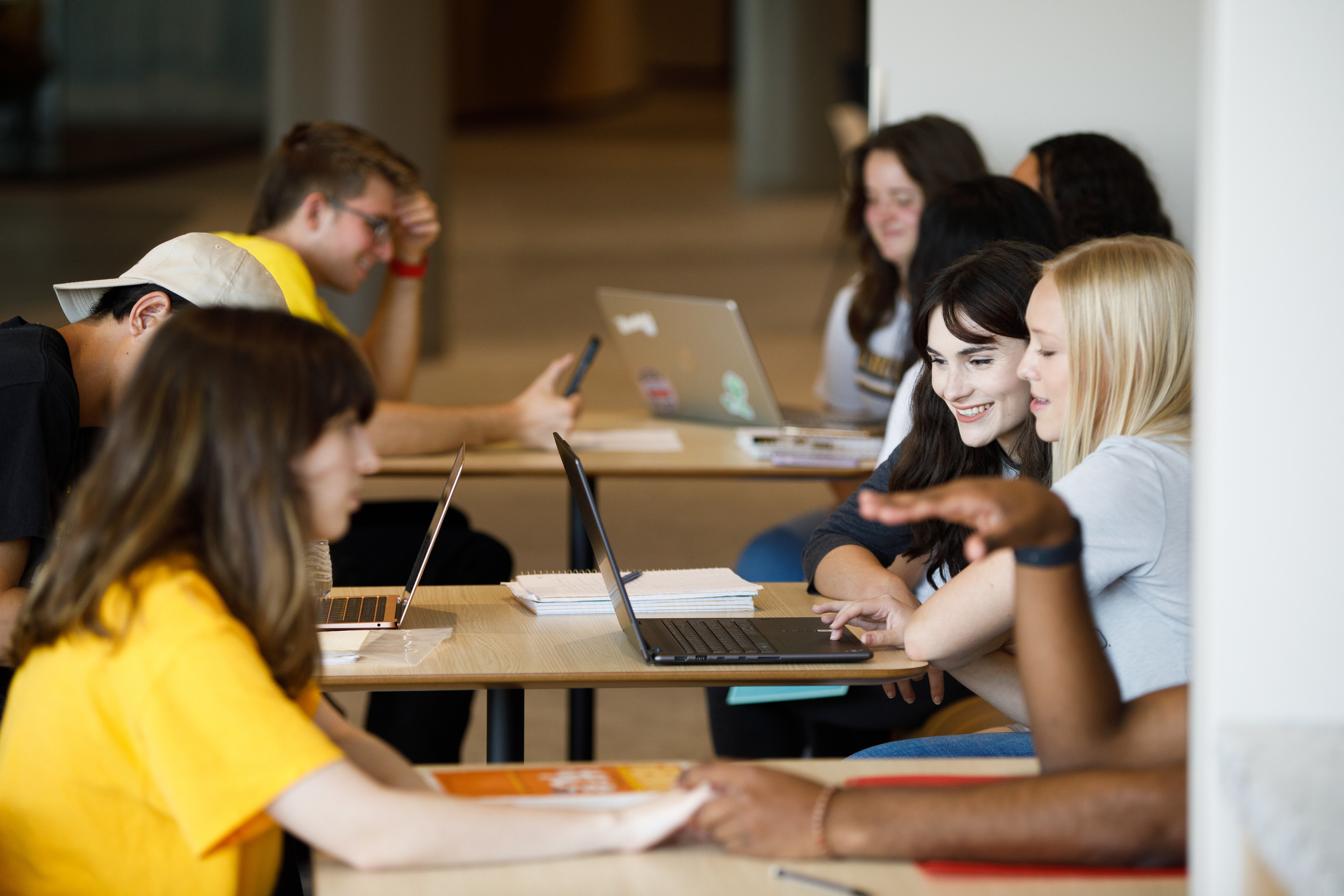 Students in Woolsey Hall
