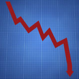 Downward trend graphic