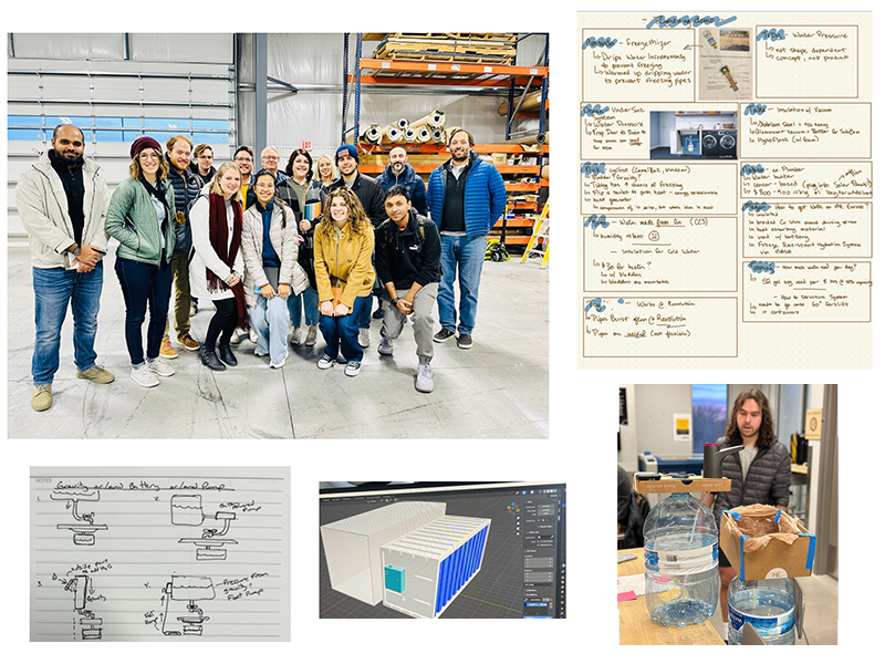 collage of photos of prototyping class