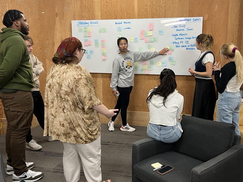 Yumi Kikuchi leading Cosmoshox Sprint Planning
