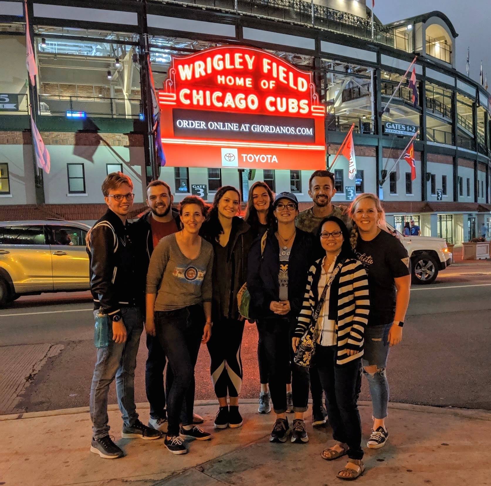 Students in Chicago at Cubs Baseball Game