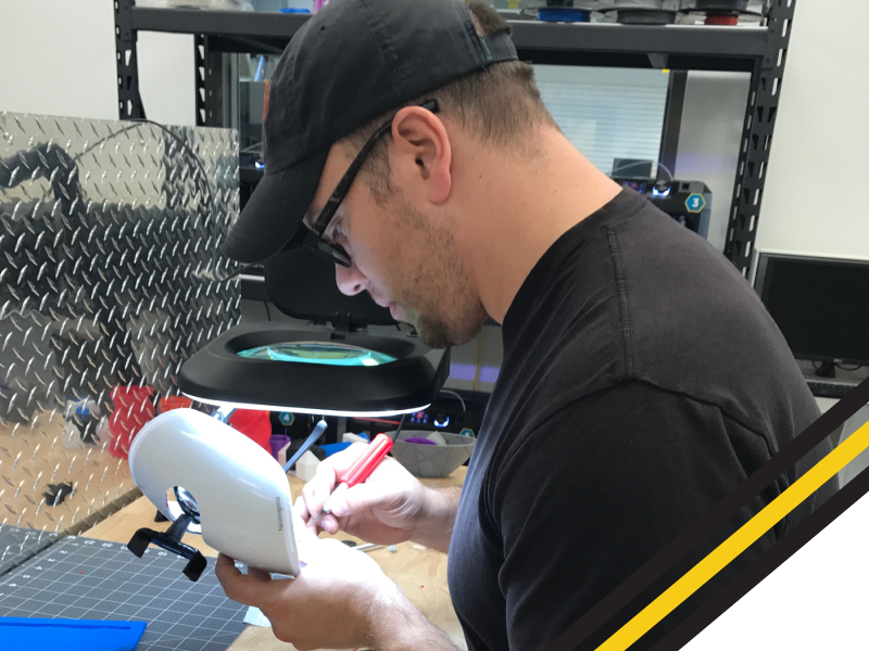 James Balman prototyping Neutrogena Light Therapy Face Mask at GoCreate