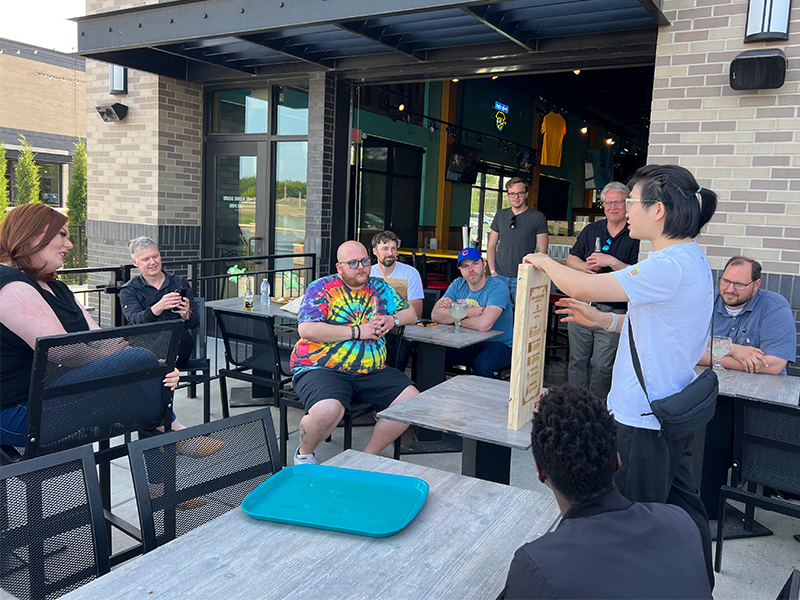 College of Innovation and Design students at Fuzzy's Taco