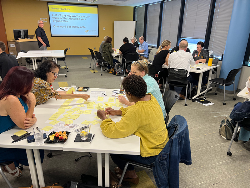 Shocker Success Center workshop participants and Doug Stucky from the College of Innovation and Design