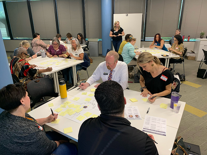 Kristyn Waits leading a design thinking workshop at Wichita State University