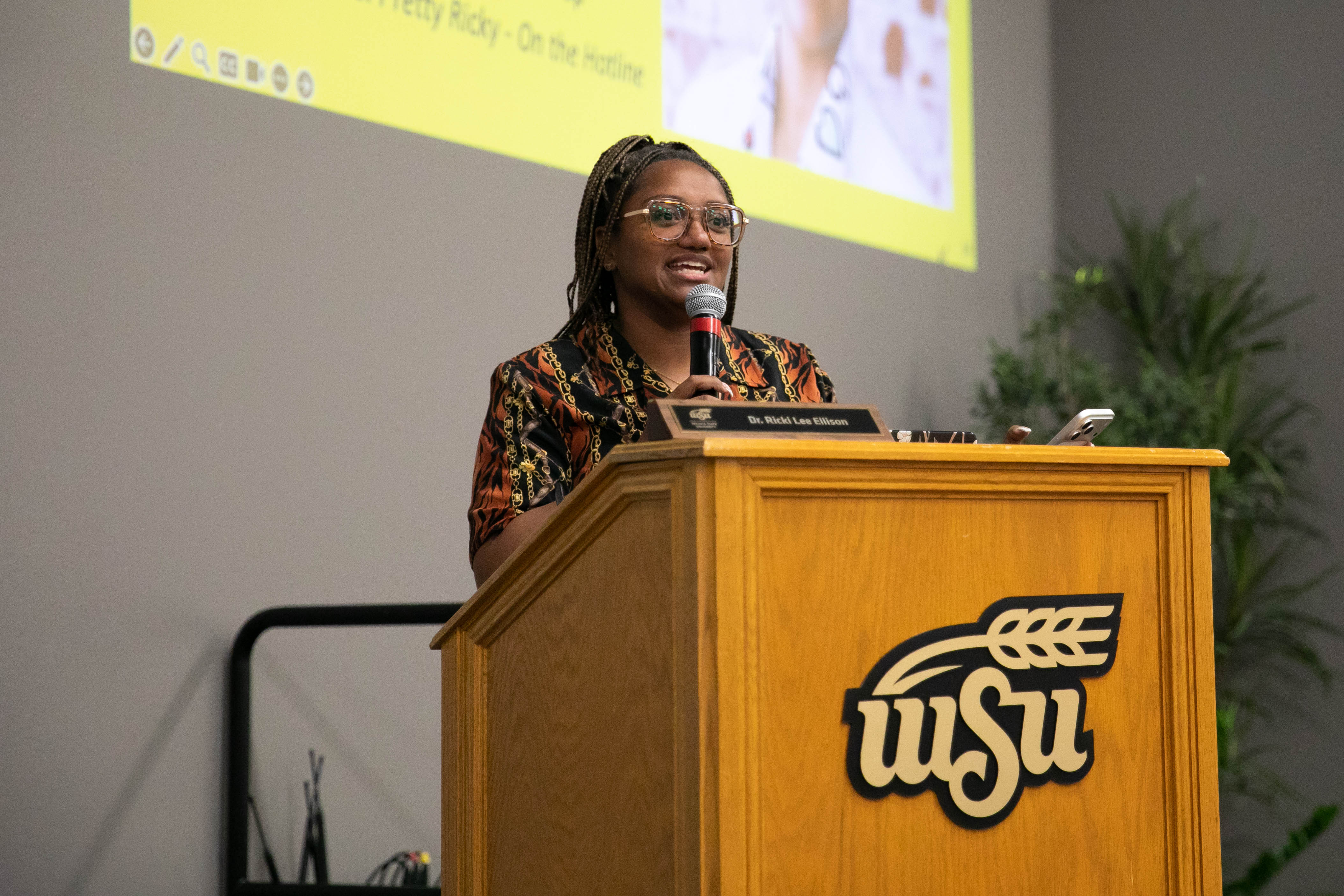 Dr. Ricki Ellison speaking at the 2026 Spring Educational Leadership Doctoral Program Banquet