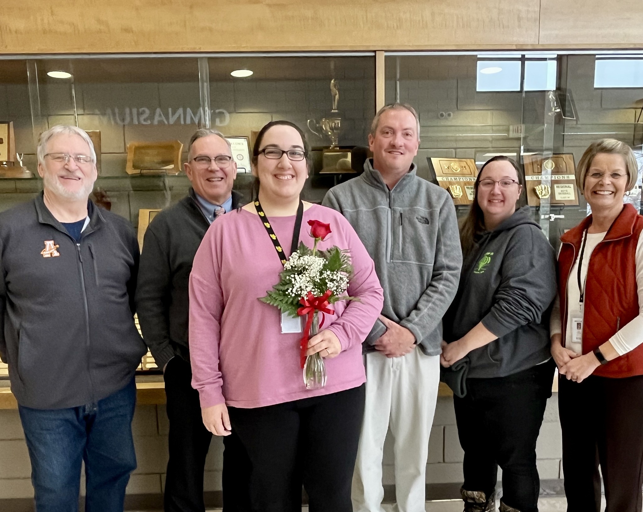 Sarah with her award