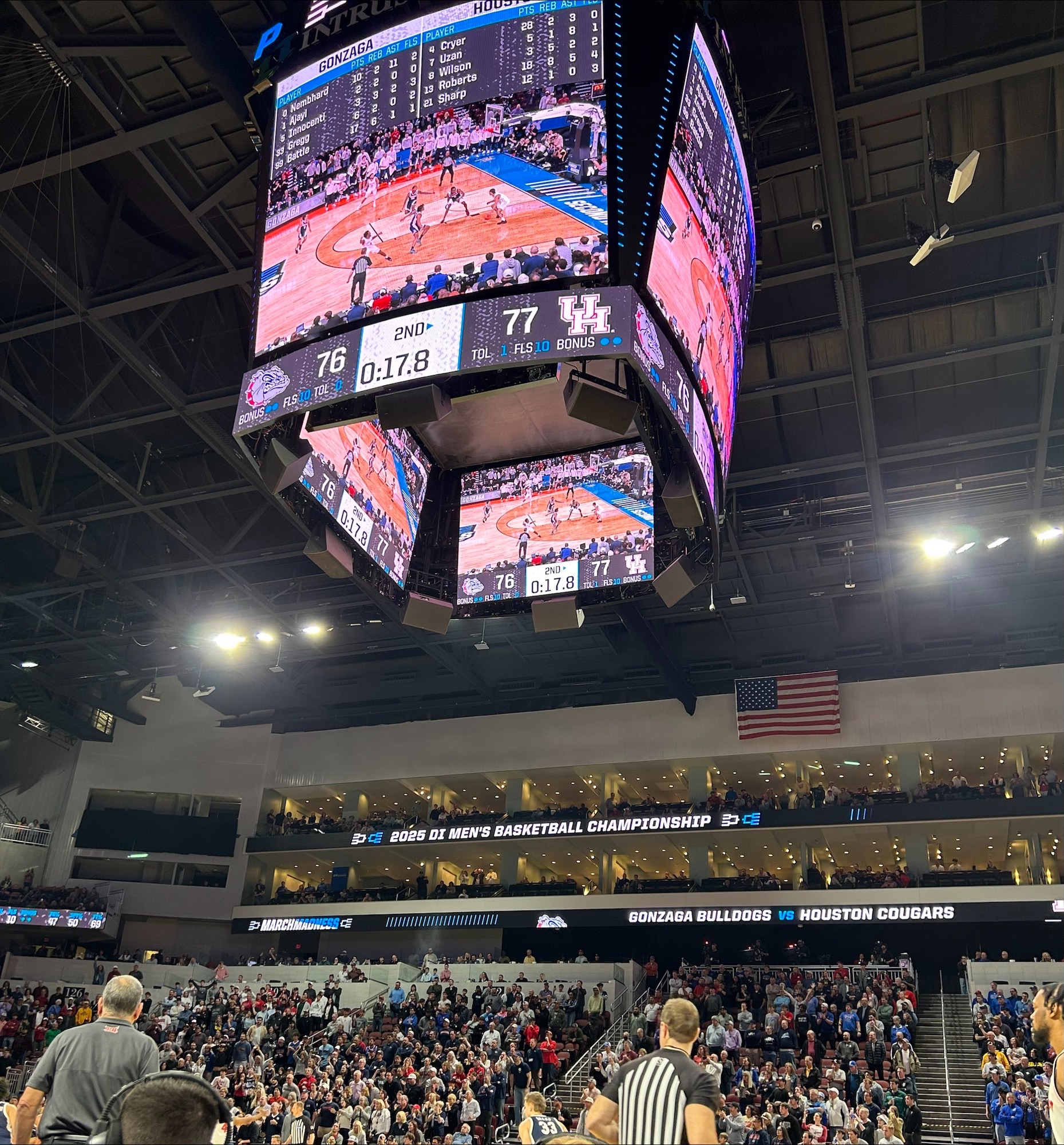SLS Student, Larissa Raigosa, working the 2025 NCAA Tournament in Wichita