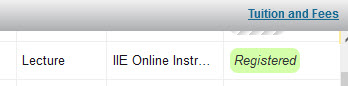 Registration Confirmation An image is shown of the confirmed registration with the word Registration highlighted in green.