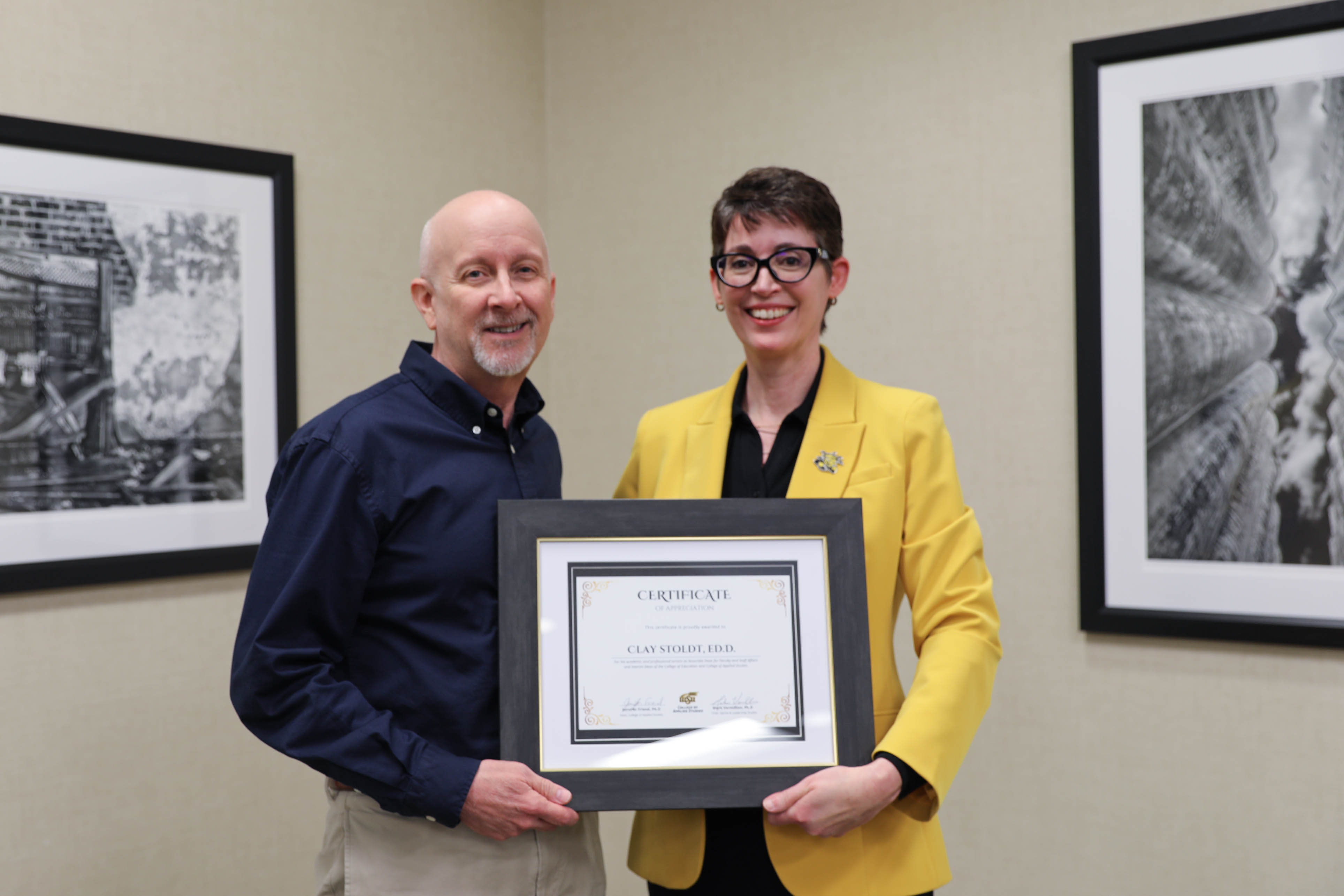 Special Recognition, Dr. Clay Stoldt