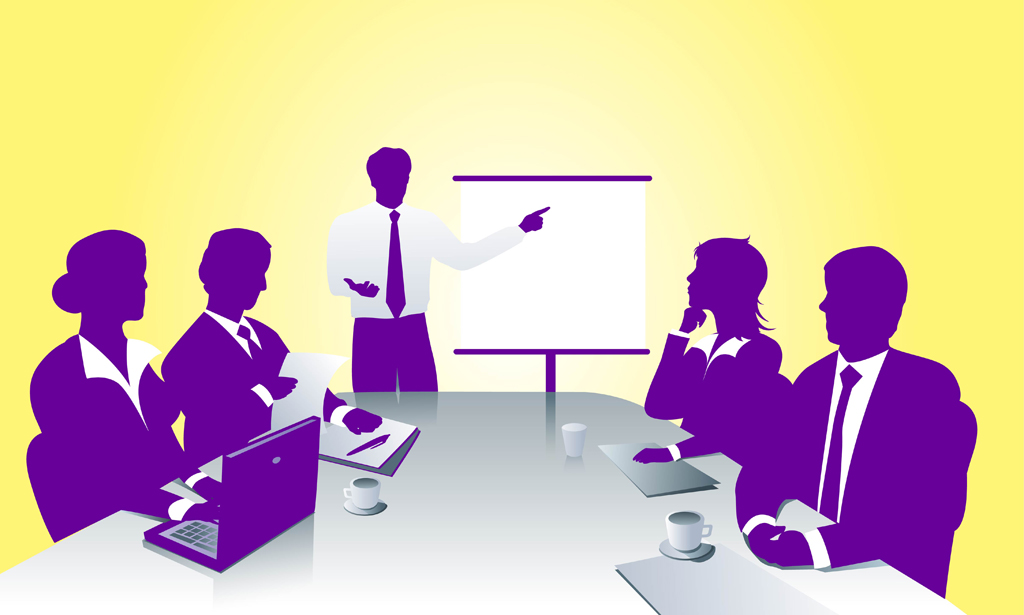 Business meeting graphic