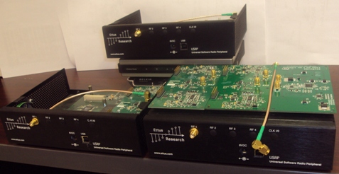 Photo of USRP device from Ettus Research. 