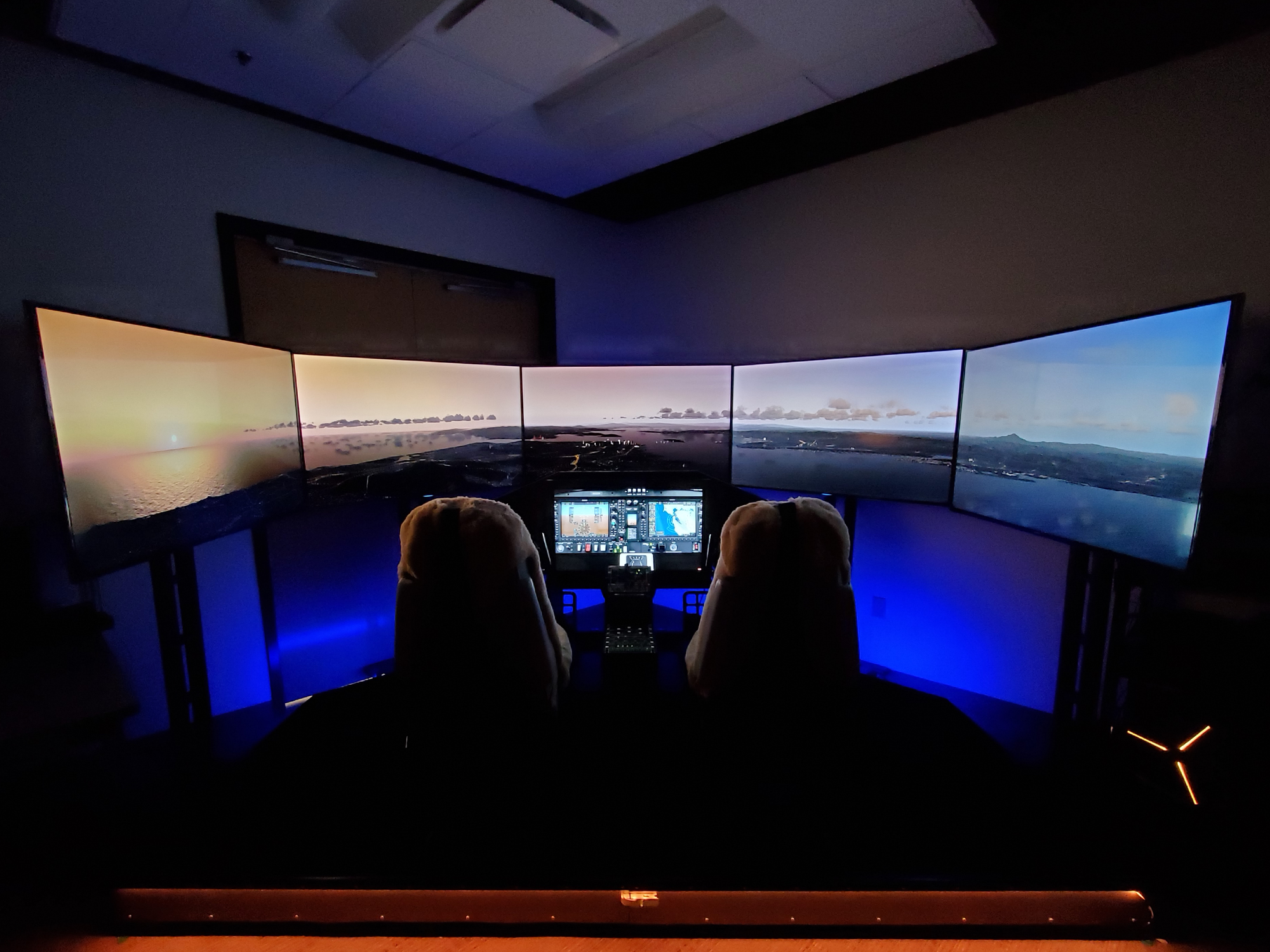 GAFL Welcome Banner photograph of a simulated cockpit. 