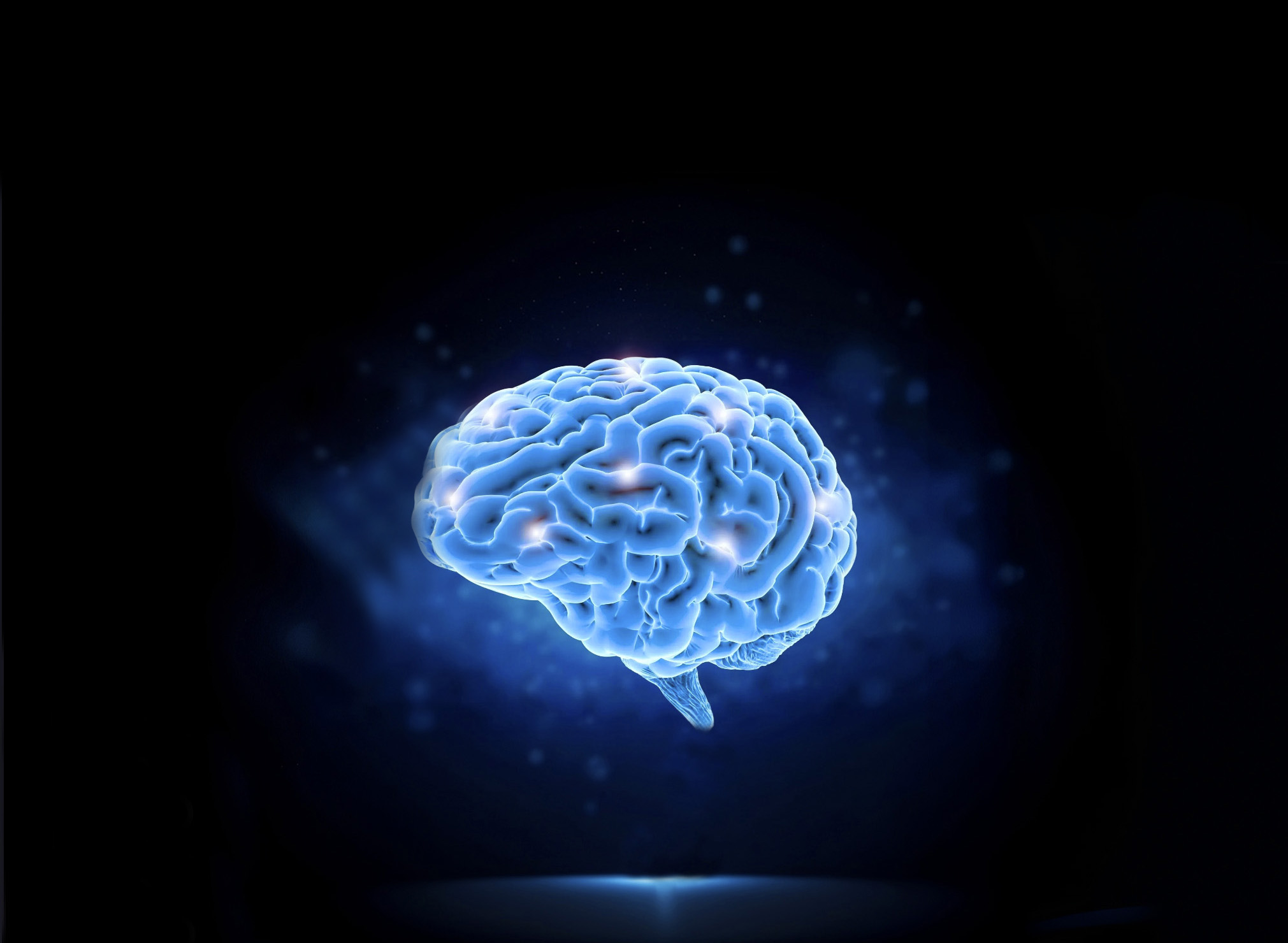 Brain with orbs