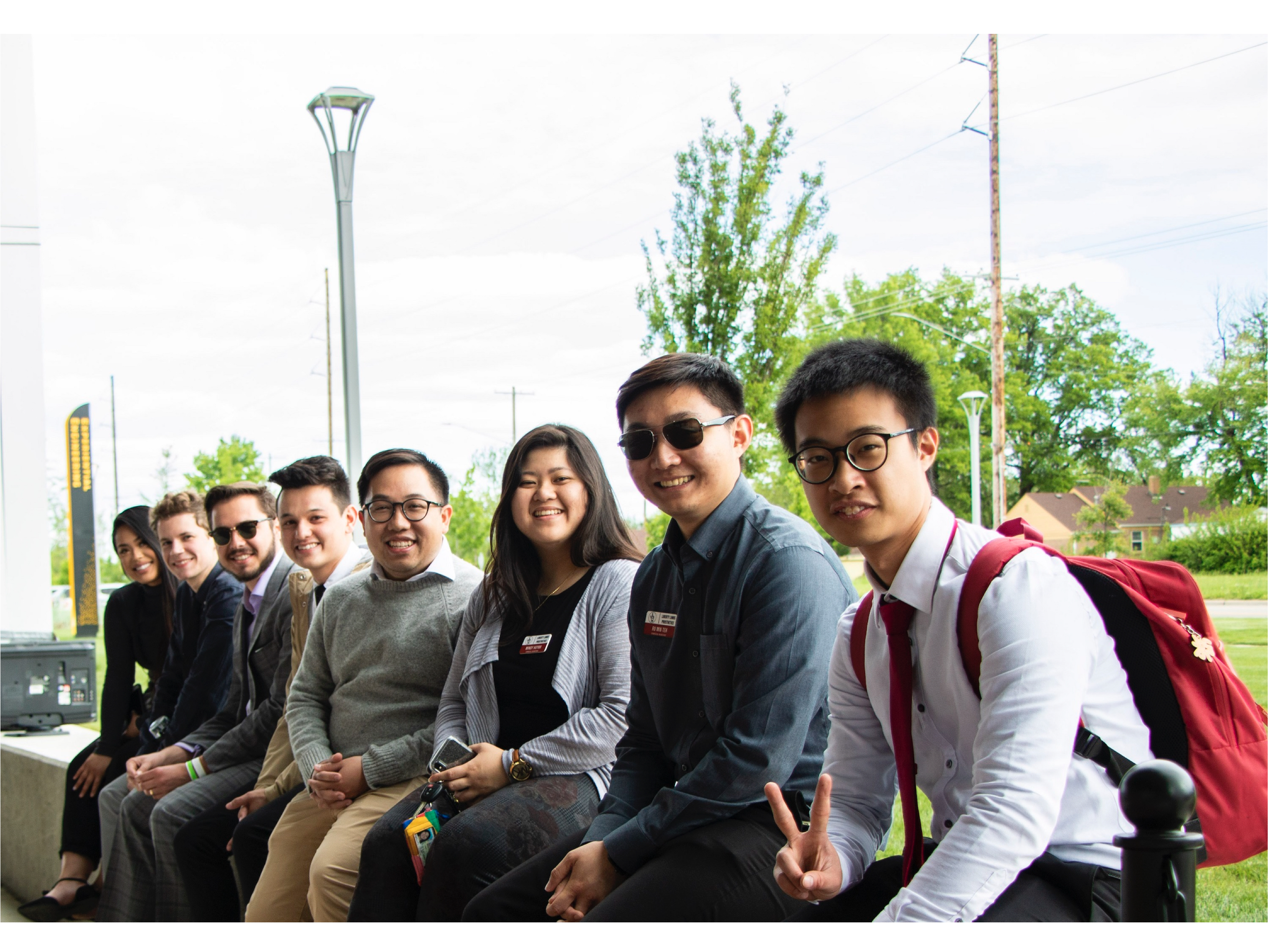 Image of students relaxing between events at Engineering Open House.