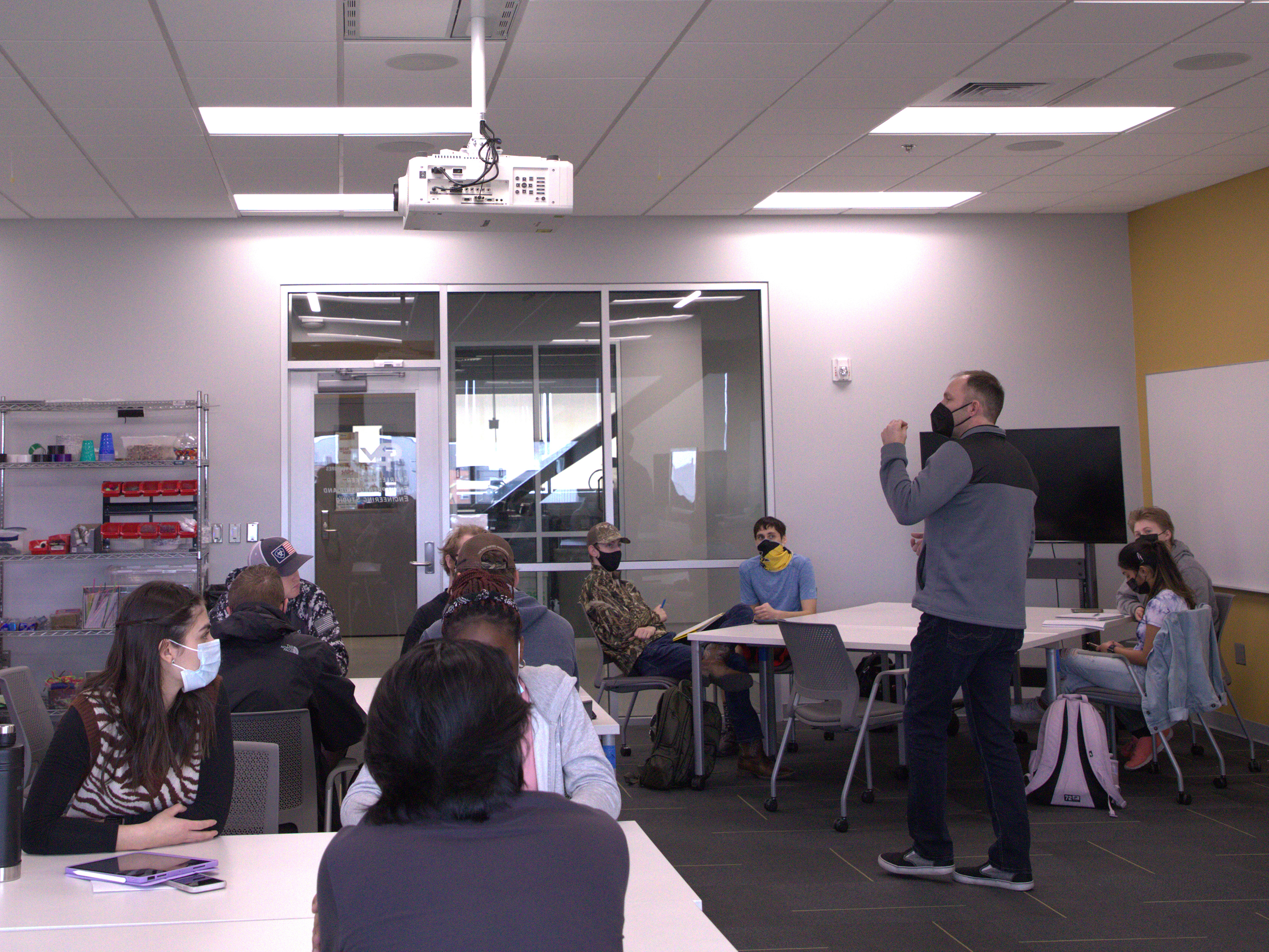Nathan teaching engineering class