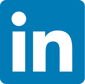 LinkedIn logo button. 