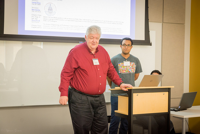 IEEE Wichita Chapter: Mr. Ken Stuerke, Treasurer IEEE Wichita Section, sharing comments from IEEE about the program