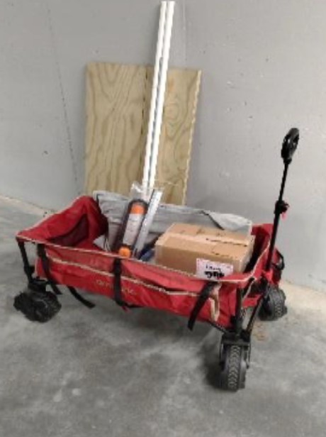 Consumable kit, all components in a foldable wagon