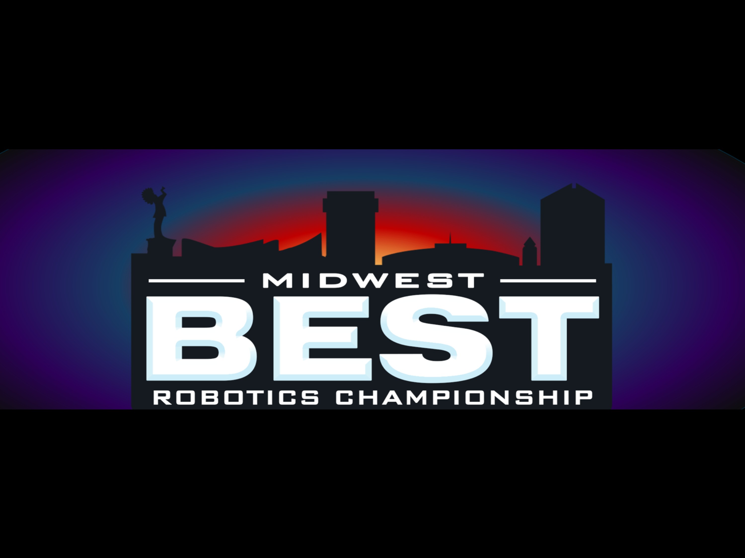 Midwest BEST Regional logo with Wichita skyline at sunset