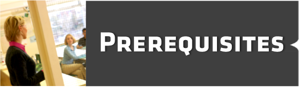 Prerequisites button. 