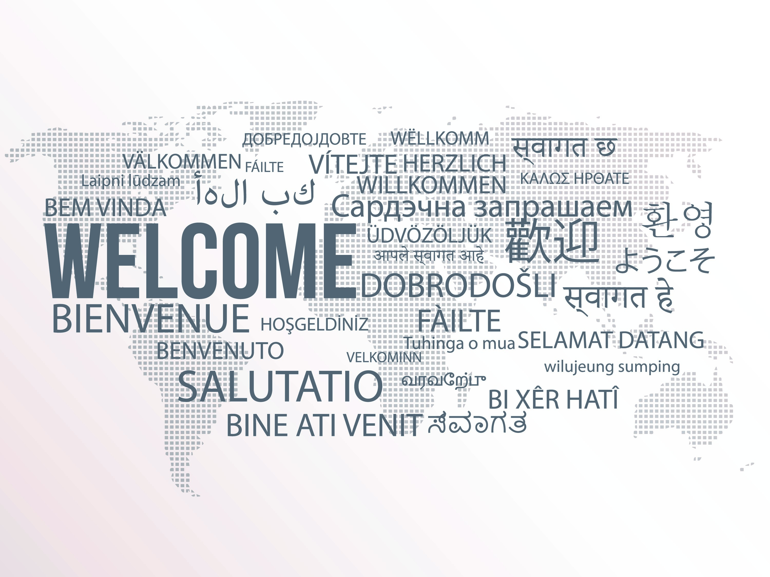 Welcome in different languages