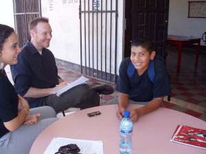 Working with youth in Nicaragua.