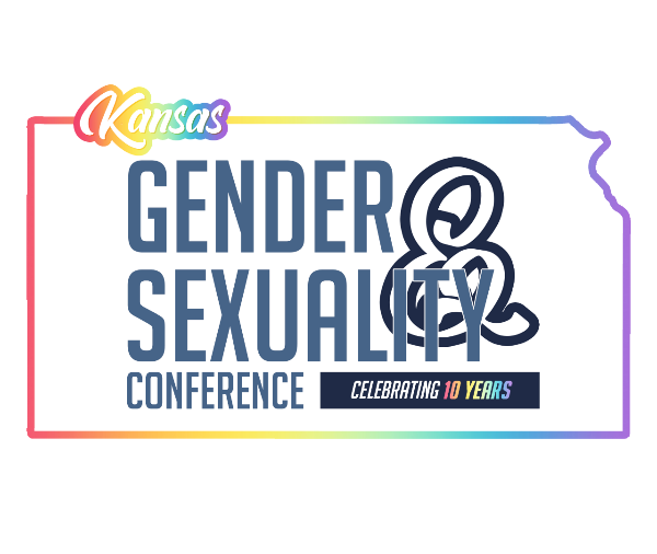 Image of the outline of the State of Kansas with Gender & Sexuality Conference in the middle.