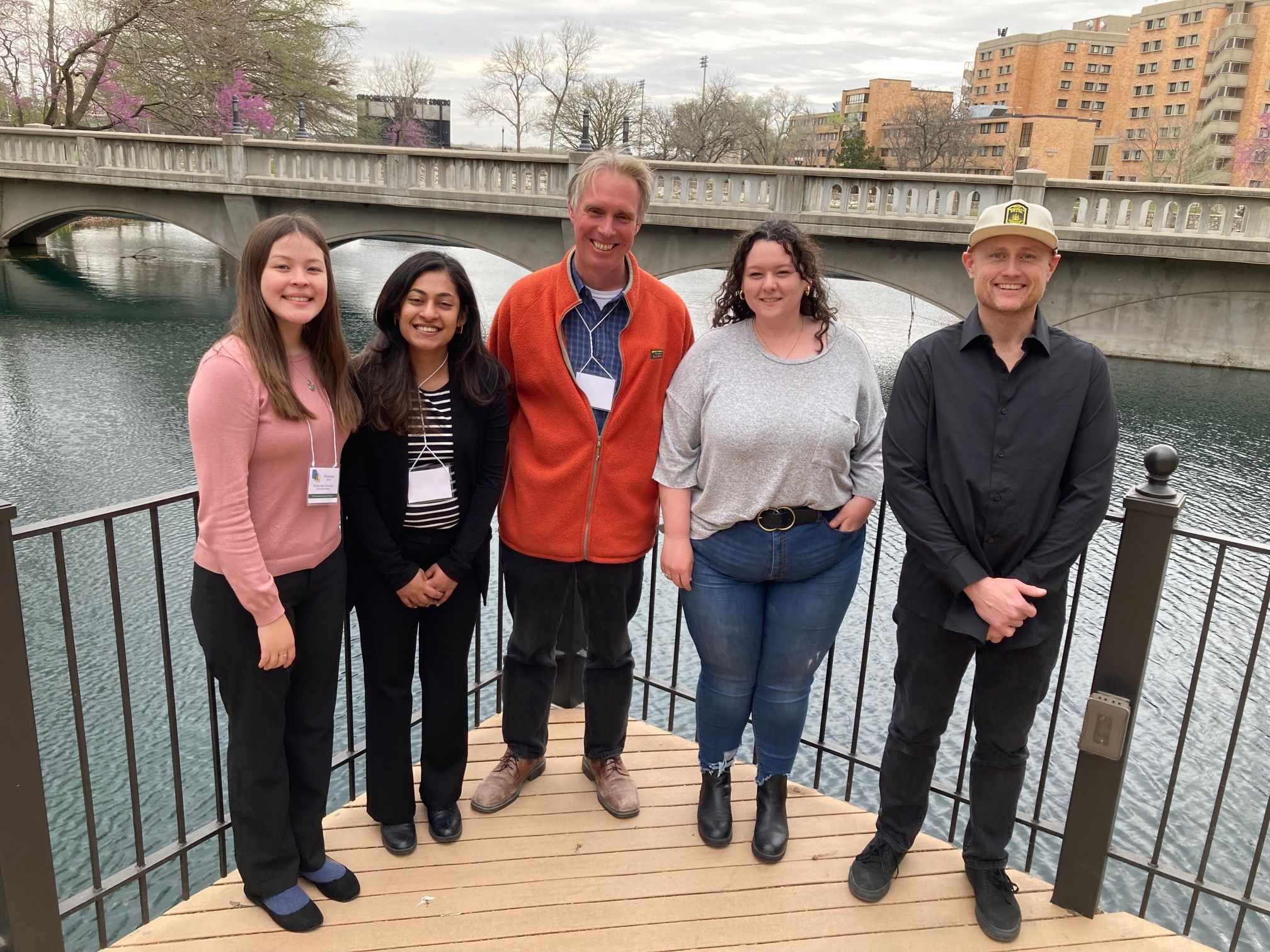 Group of students with their research advisor