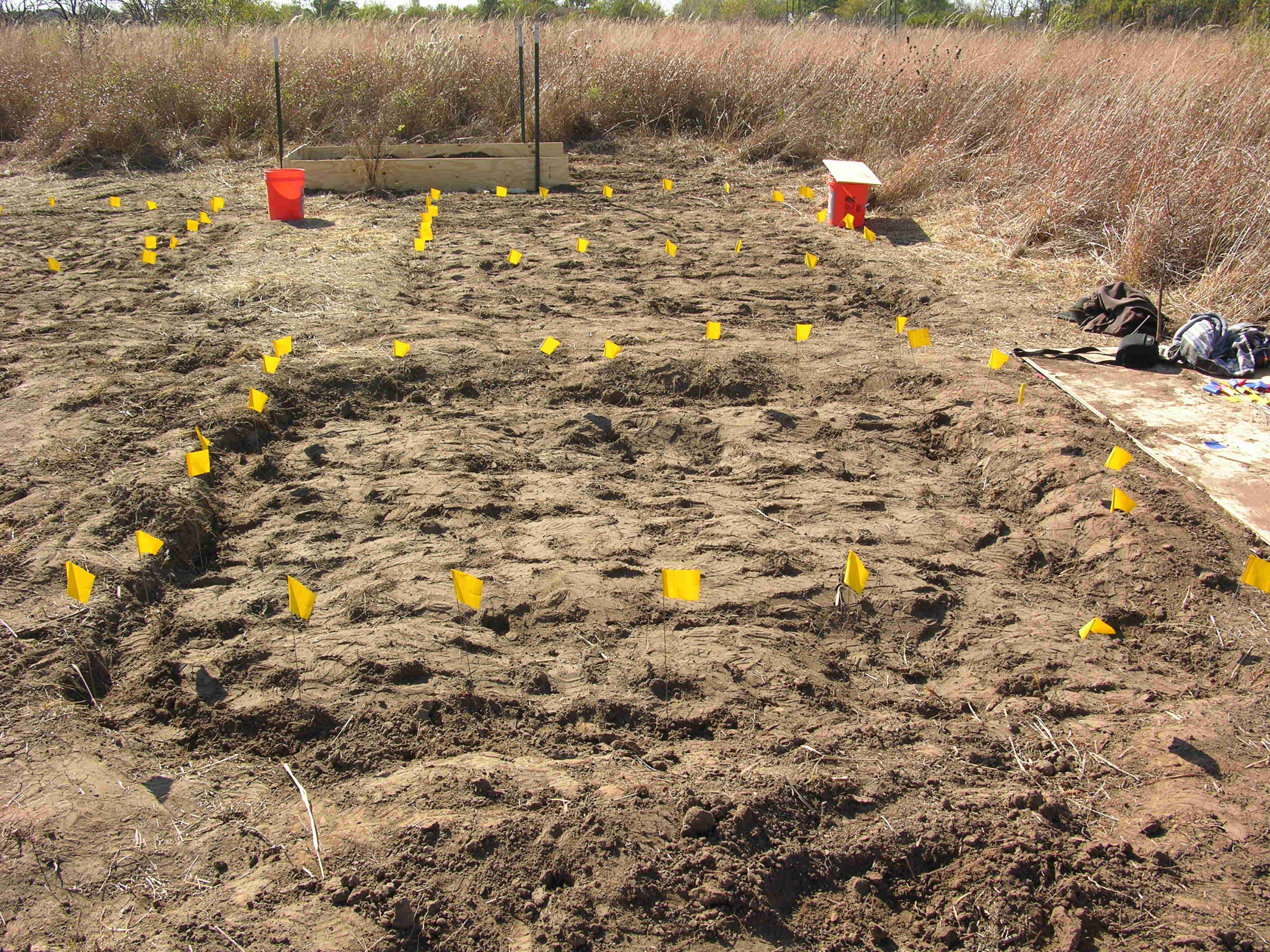 plot with markers for quadrants