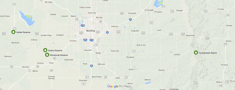 Map locating Ninnescah Field Station