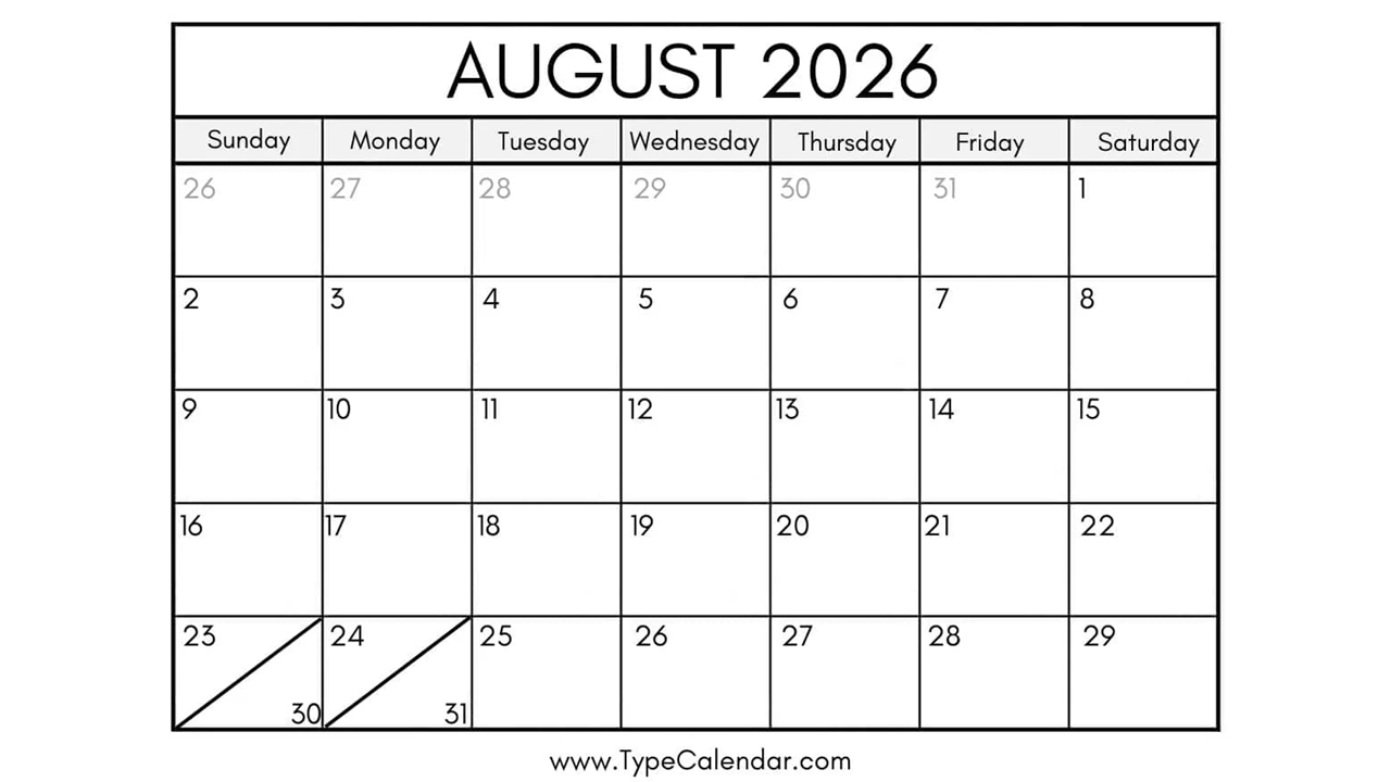 NMR reservation calendar for August 2026